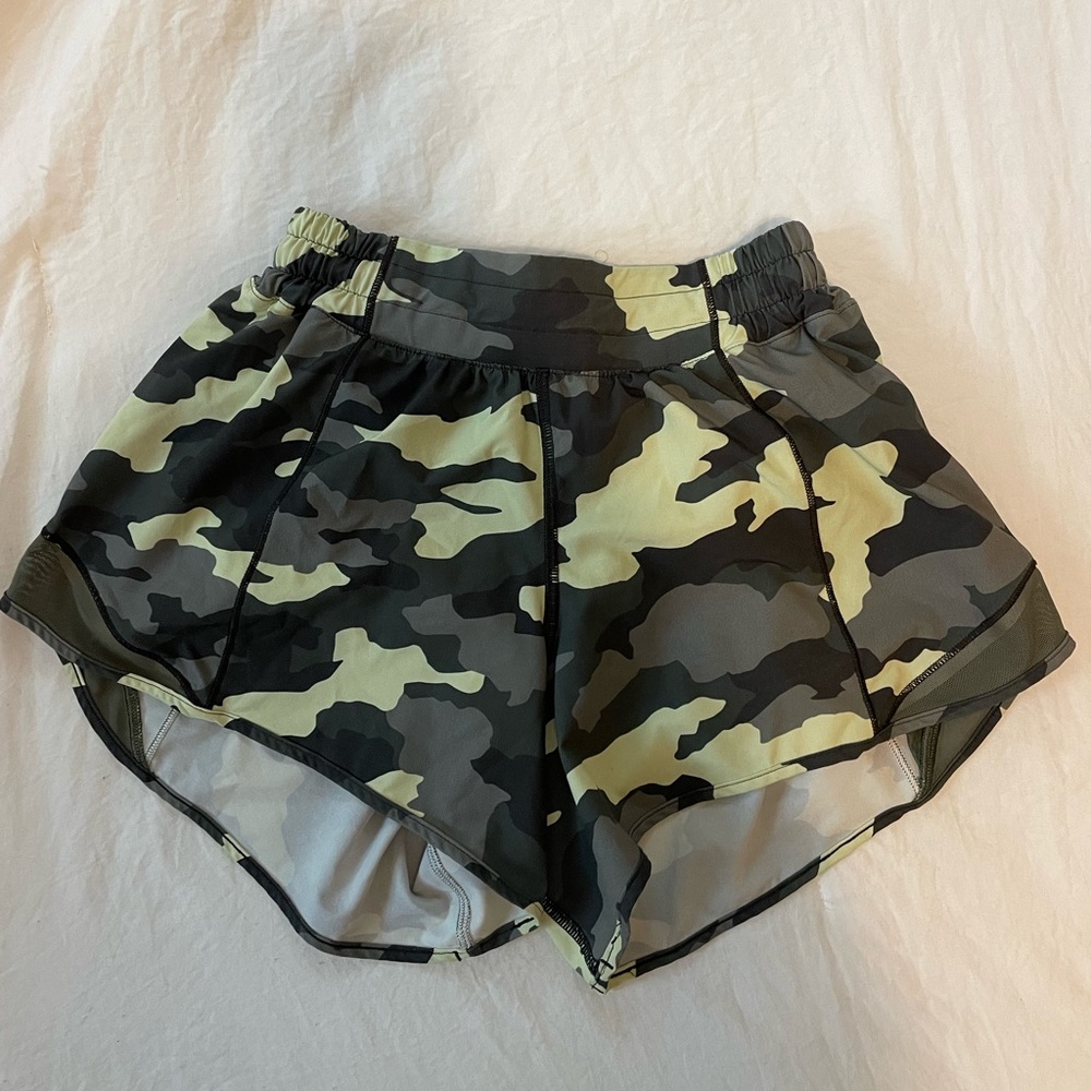 Lululemon Camo Hotty Hot Shorts